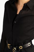 Belted Long-Sleeved Dress