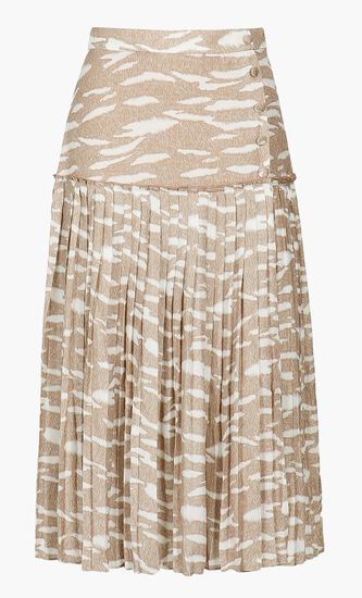 Pleated Midi Skirt