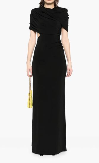 DRAPED CAPE GOWN