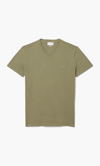 Lightweight Cotton Pima V Neck T-shirt