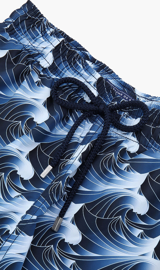 Bleu Marine Printed Shorts