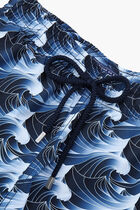 Bleu Marine Printed Shorts