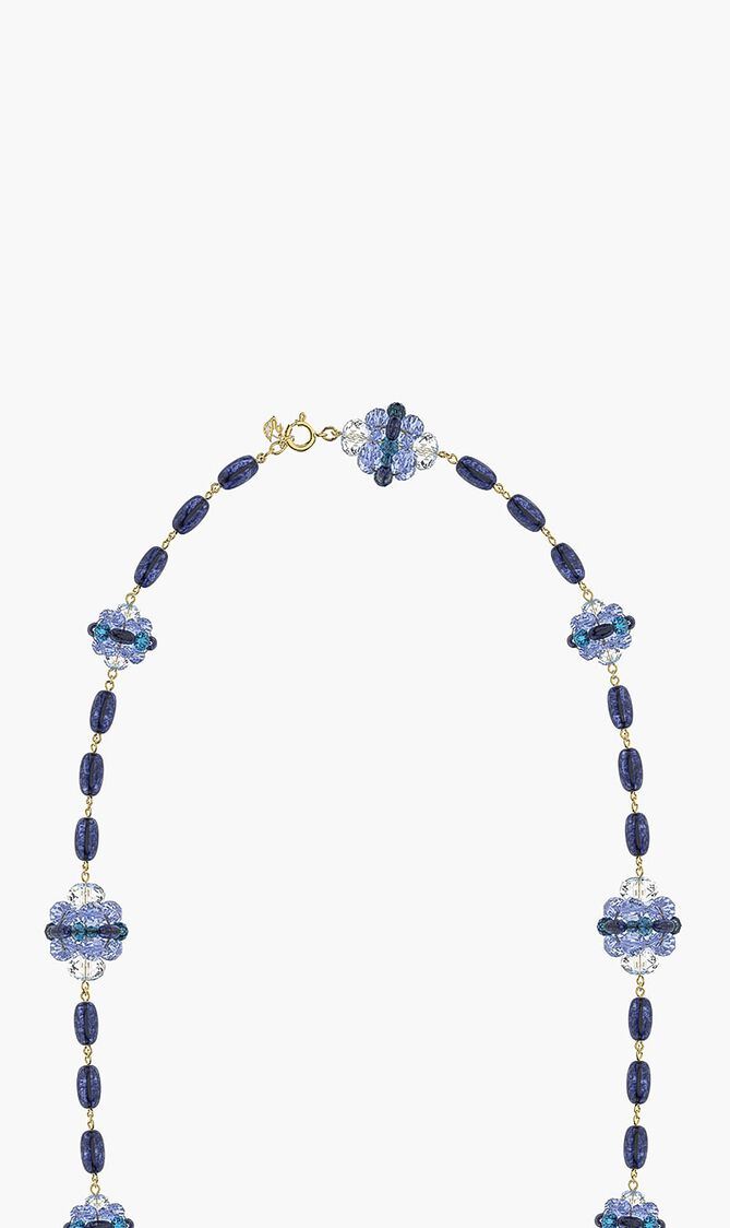 Somnia Necklace, Blue, Extra Long, Gold-Tone Plated