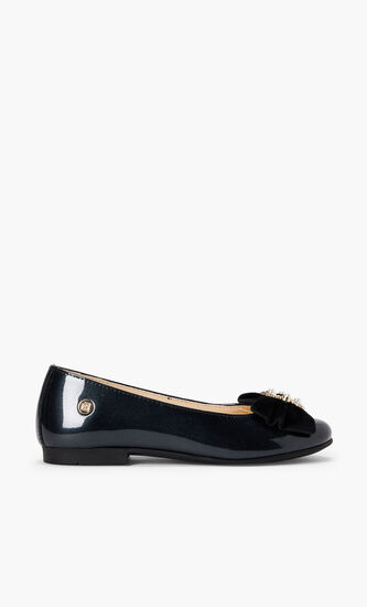 SILVER BOW BALLET PUMP