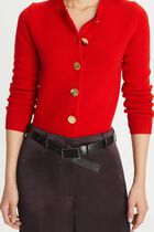 Logo Button Wool Cardigan