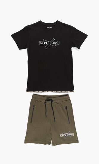 Alvaro Solid Jersey T-shirt and Shorts Set