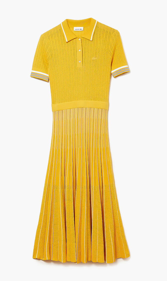 Polo Dress With Pleated Skirt