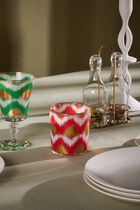 Ikat Tumbler Glass Red