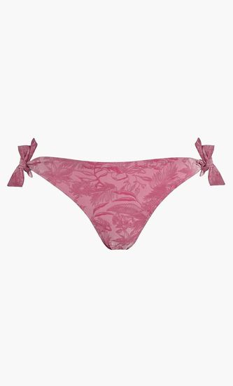 Jacquard Floral Bikini Bottom