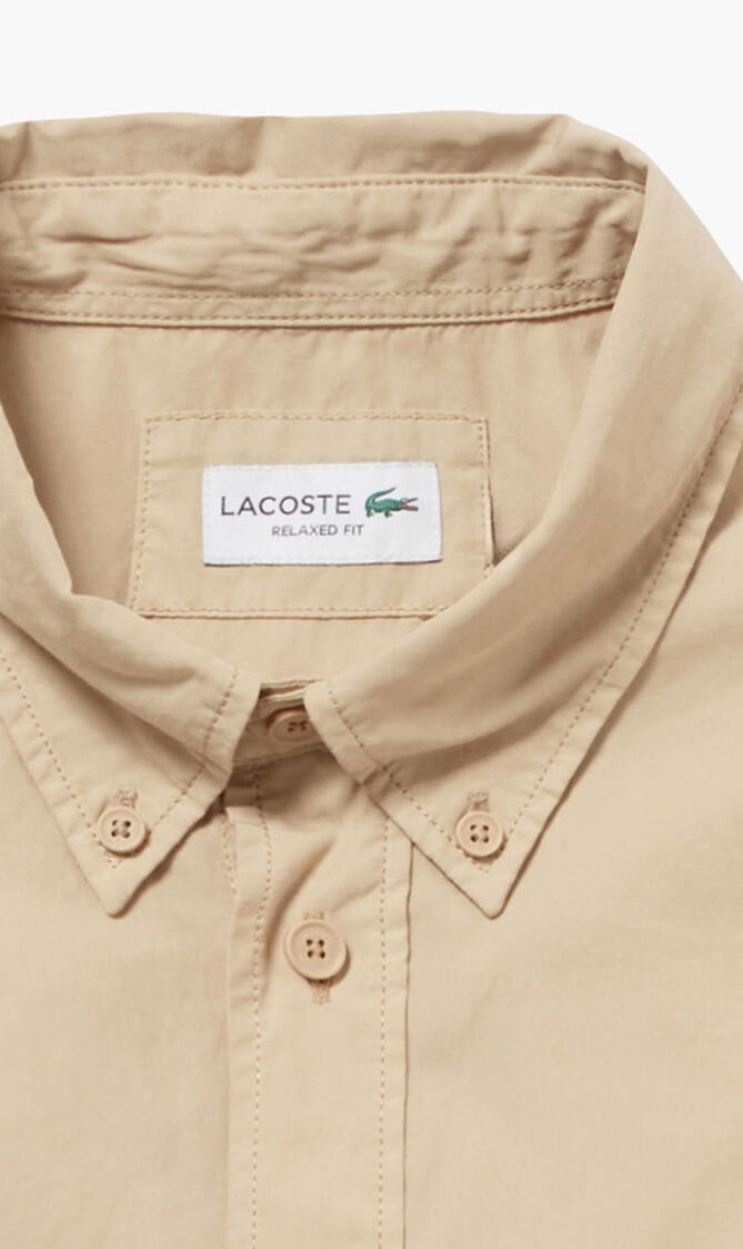 Natural Dye Cotton Poplin Button-Down Shirt