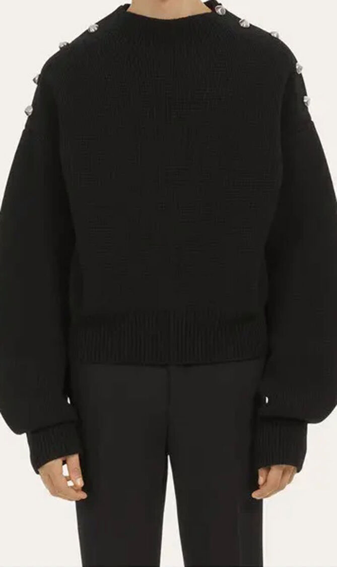 WOOL AND CASHMERE LONG SLEEVES FANTASY-NECK