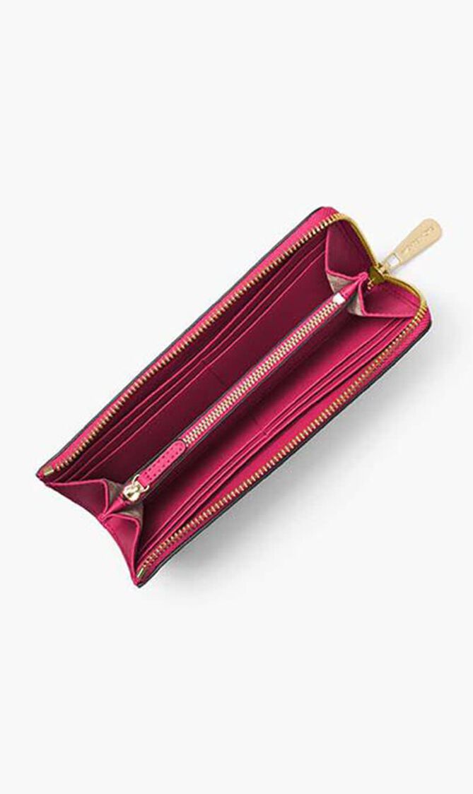 Jet Set  Leather Quarter-Zip Wallet