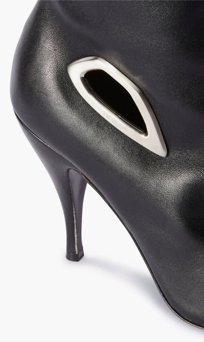 CRESCENT BOOT BLACK SILVER CRESCENT BOOT BLACK SILVER