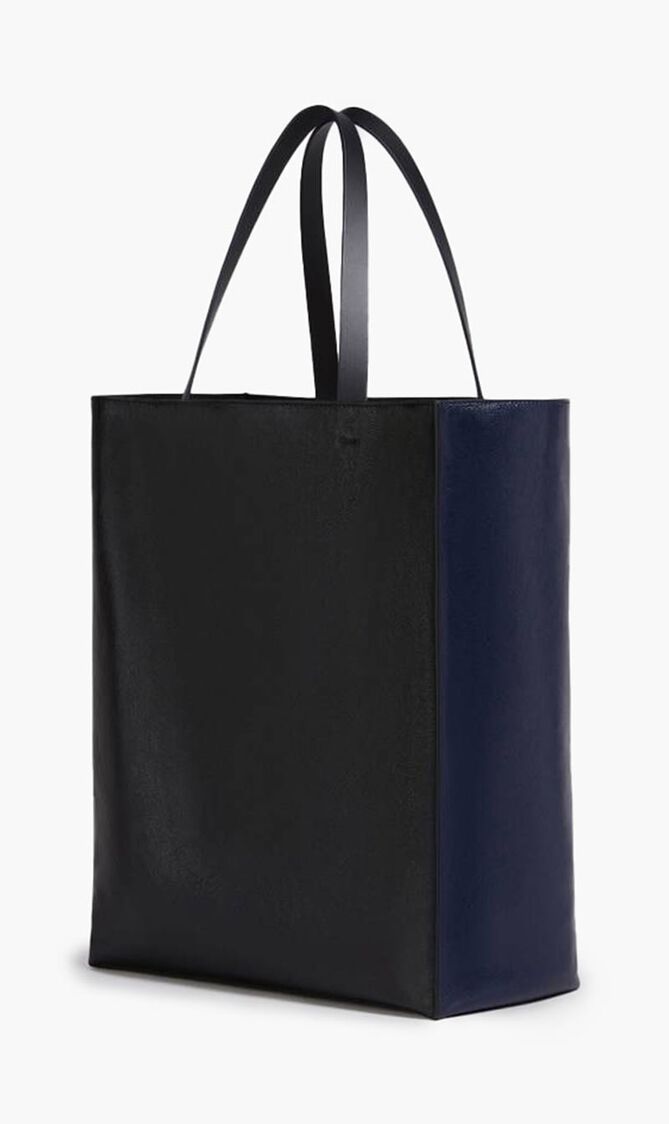 Museo Soft Large Bag In Black And Blue Leather