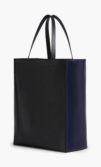 Museo Soft Large Bag In Black And Blue Leather