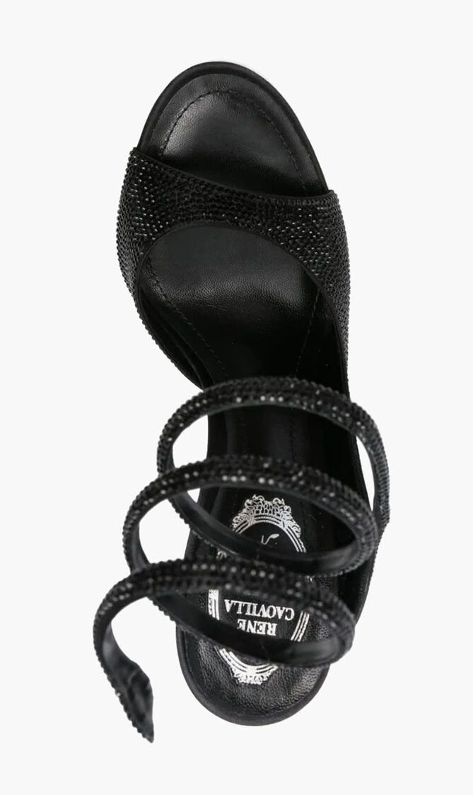 AUDREY BLACK SATIN JET STRASS