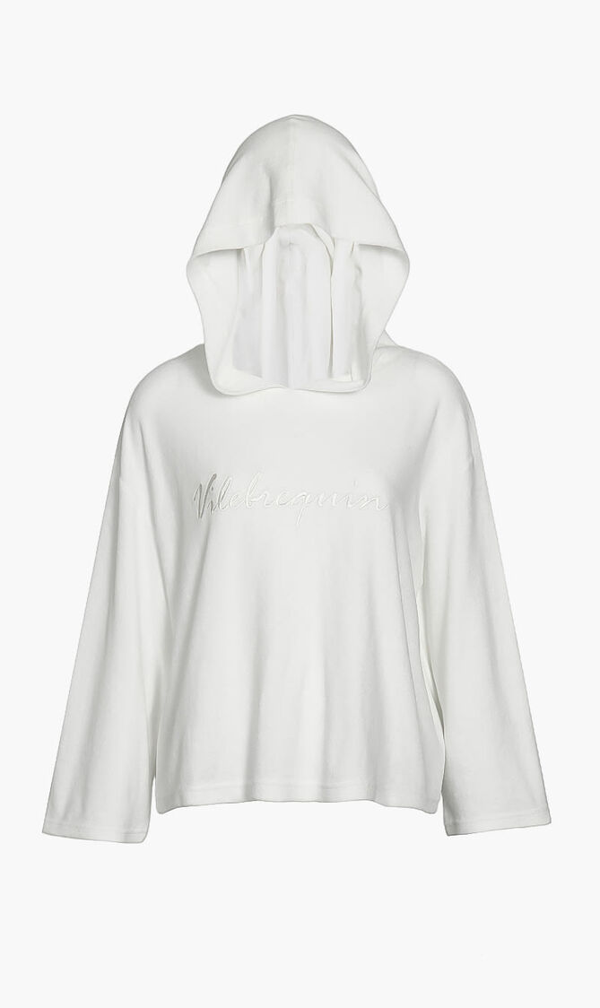 Solid Terry Hoodie Sweatshirt