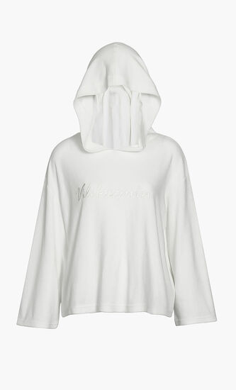 Solid Terry Hoodie Sweatshirt