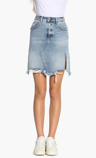 Rose Label Denim Skirt