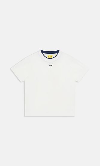 OFF STAMP CLEAR TEE S S WHITE NAVY BLU