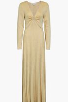 Metallic Stretch Knit Ring Maxi Dress