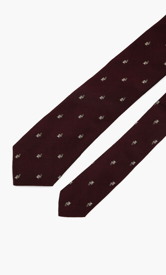 Printed Narrow Silk Tie