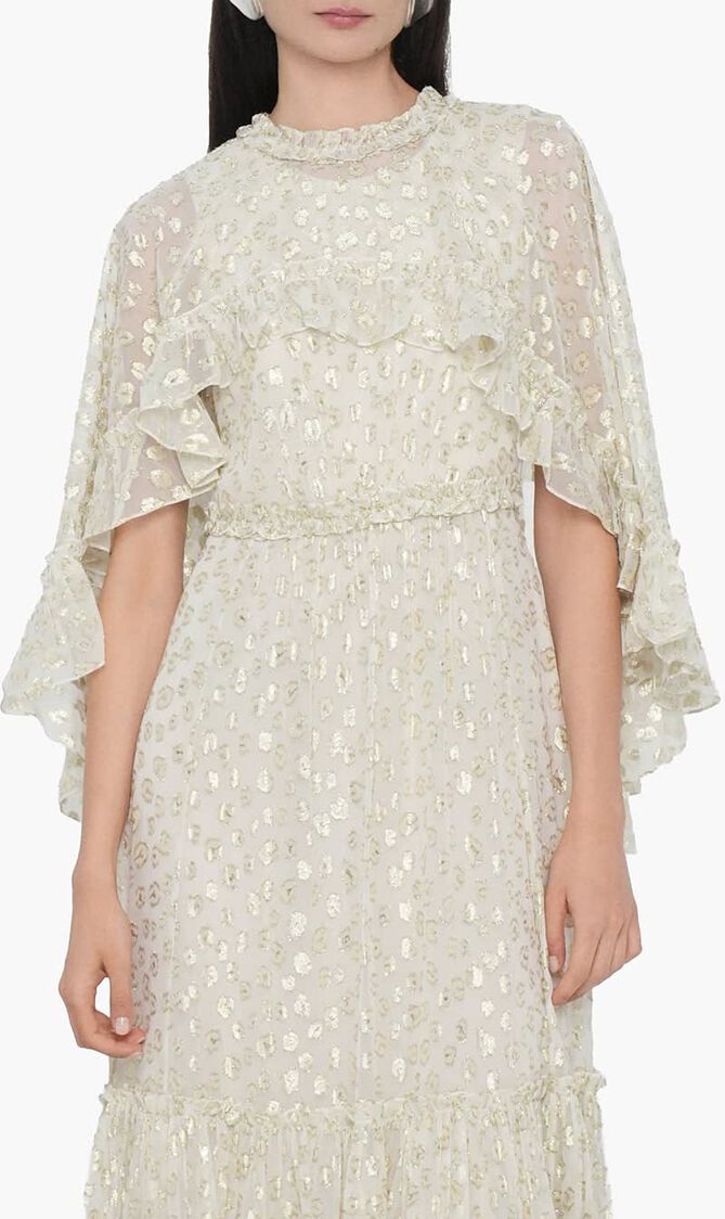 Harper Lurex Cape Gown