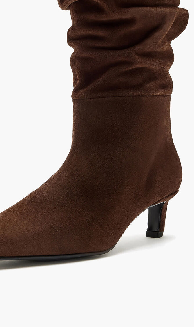 KALILA SUEDE BROWN LEATHER BOOTS