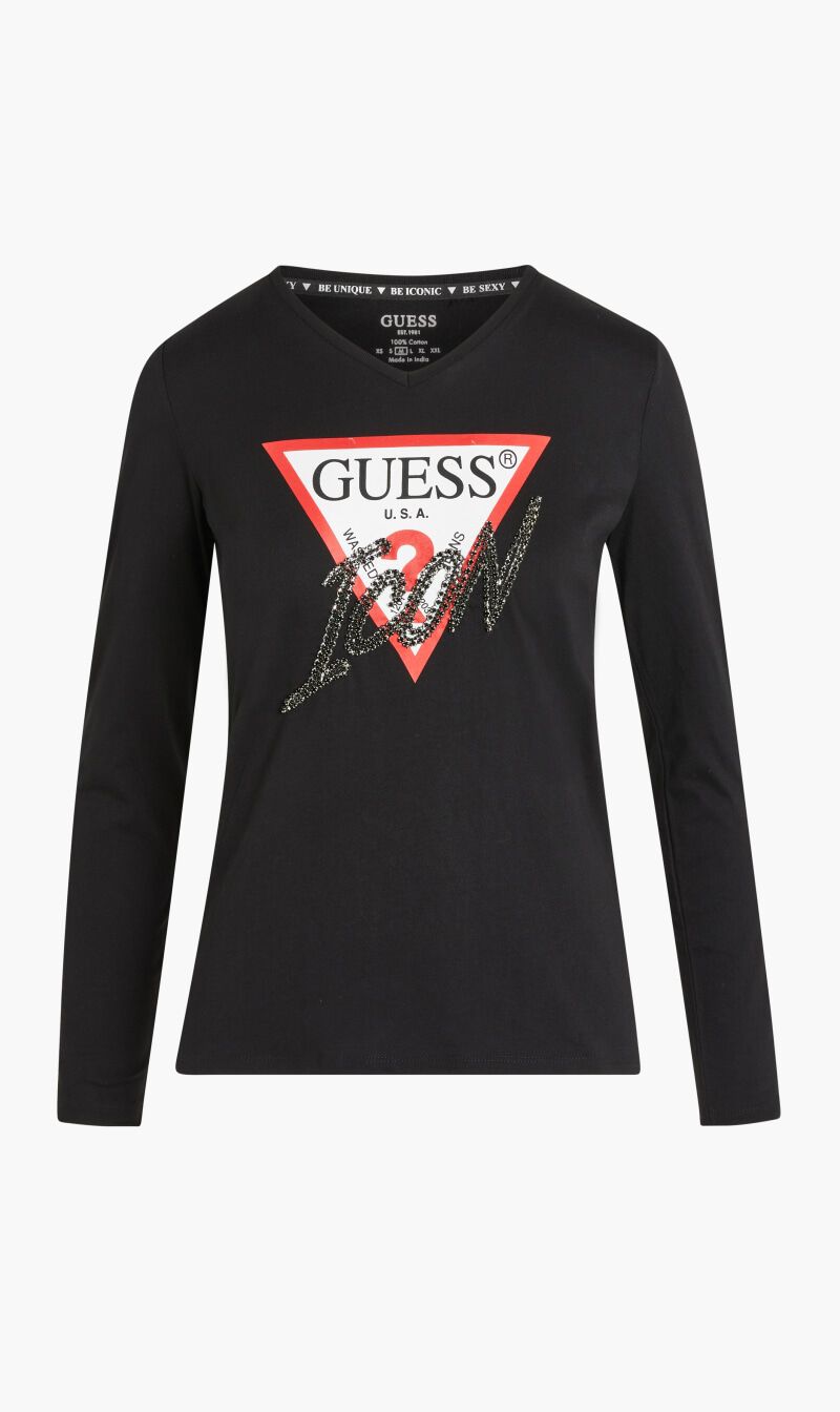 Buy GUESS LS VN ICON TEE IC2 ORGANIC STREAM JERSEY 180 for AED 145.00 The Deal Outlet