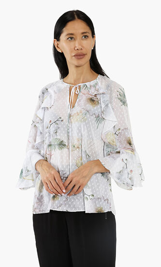 Mariiey Woodland Ruffle Blouse