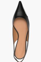 FLAT FRAME SLINGBACK BLACK SILVER FLAT FRAME SLINGBACK BLACK SILVER