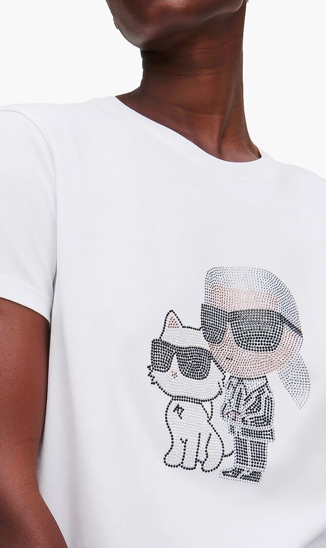 Ikon Karl & Choupette Rhinestone T-Shirt