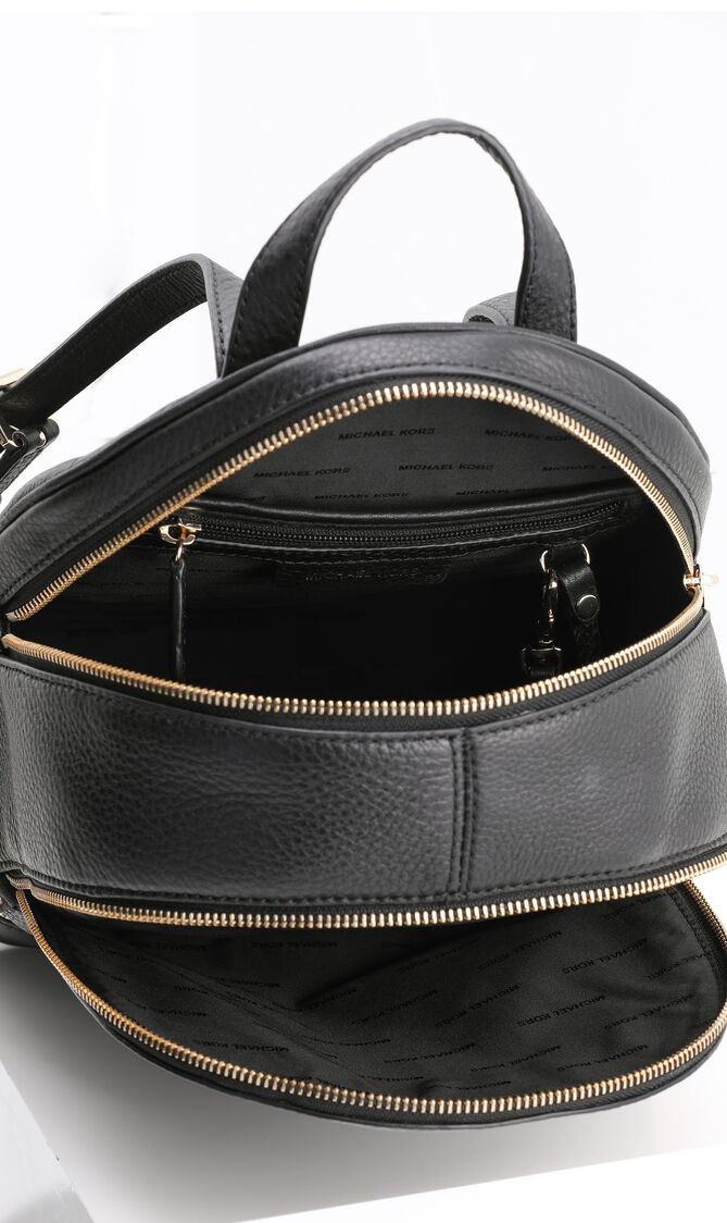 Rhea Zip Black Medium Backpack