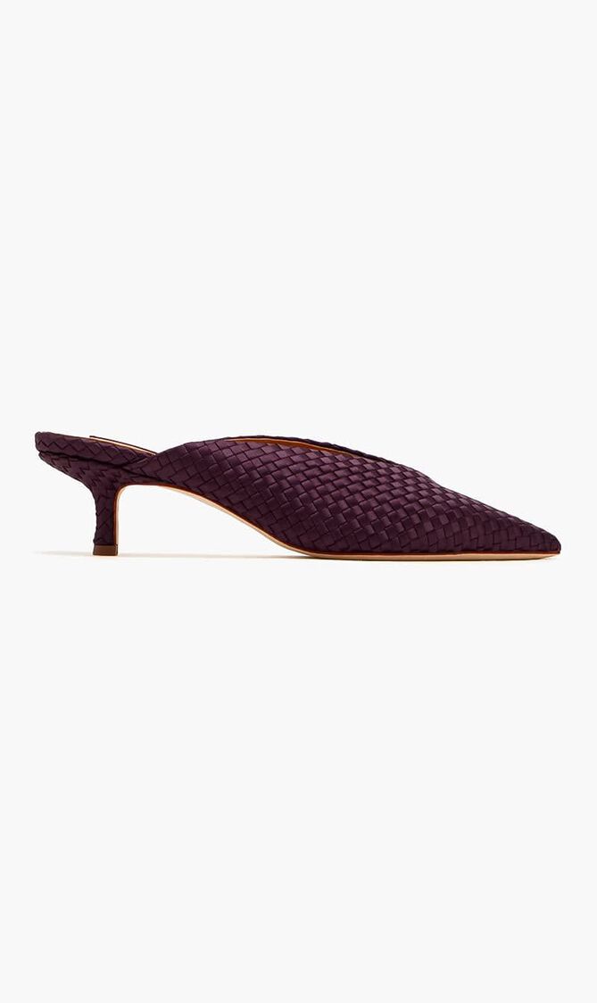 STRADA KITTEN HEEL SATIN