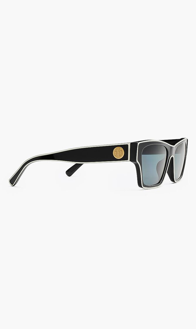 BLACK/IVORY FRAME WITH DARK GREY POLAR LENS 53