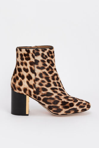 Gigi Leopard Print Ankle Boots