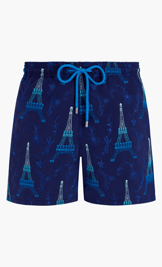 Embroidered Poulpe Eiffel Swim Shorts