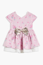 SCALLOPED BACK BODICE DRESS