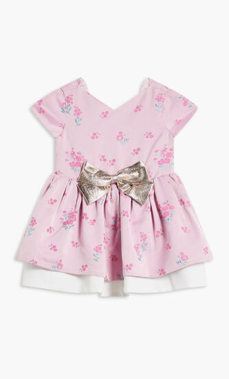 SCALLOPED BACK BODICE DRESS