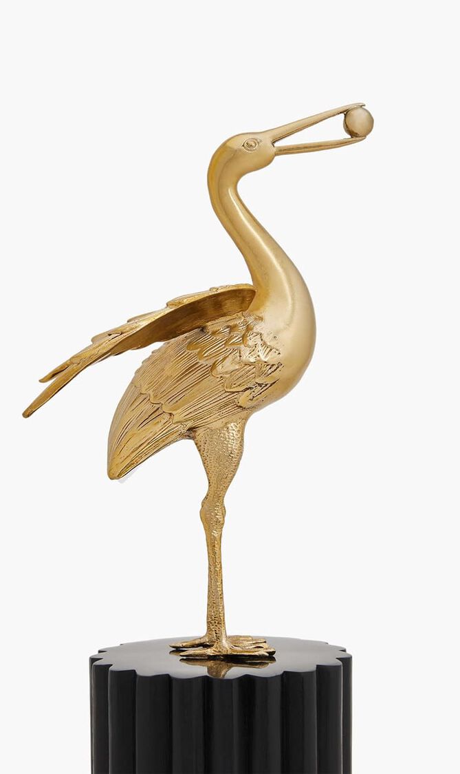 Heron Column  Large Black