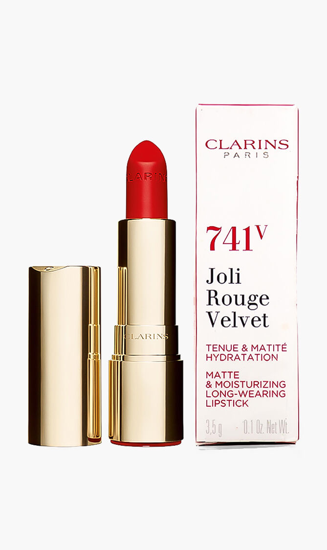Joli Rouge Velvet Matte Finish Lipstick, 741V Red Orange
