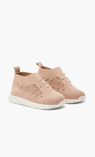 SWAROVSKI CRYSTALS EMBELLISHED SPEED SOCK SNEAKER