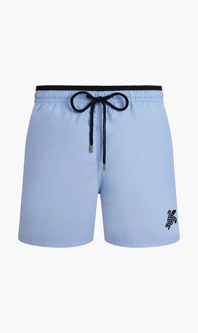 Solid Elasticated Swim Shorts