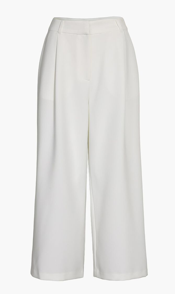 Cropped Stretch Twill Belted Pants