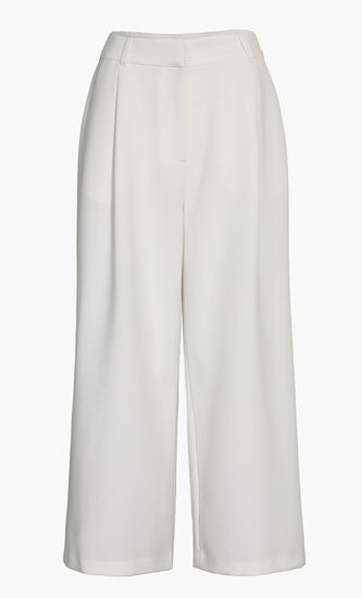 Cropped Stretch Twill Belted Pants