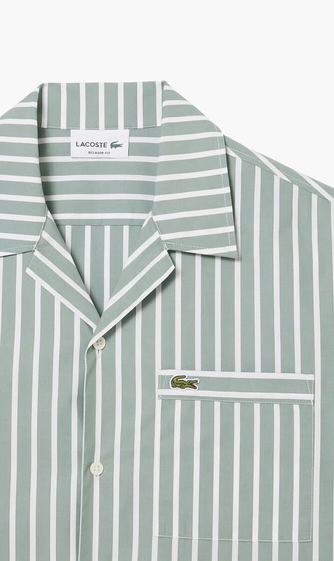 Relaxed Fit Striped Short Sleeved Shirt