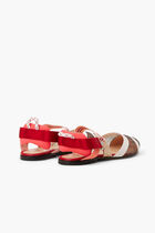 G.SLINGBACK/FABRIC+INS/GOAT LEATHER/LEA