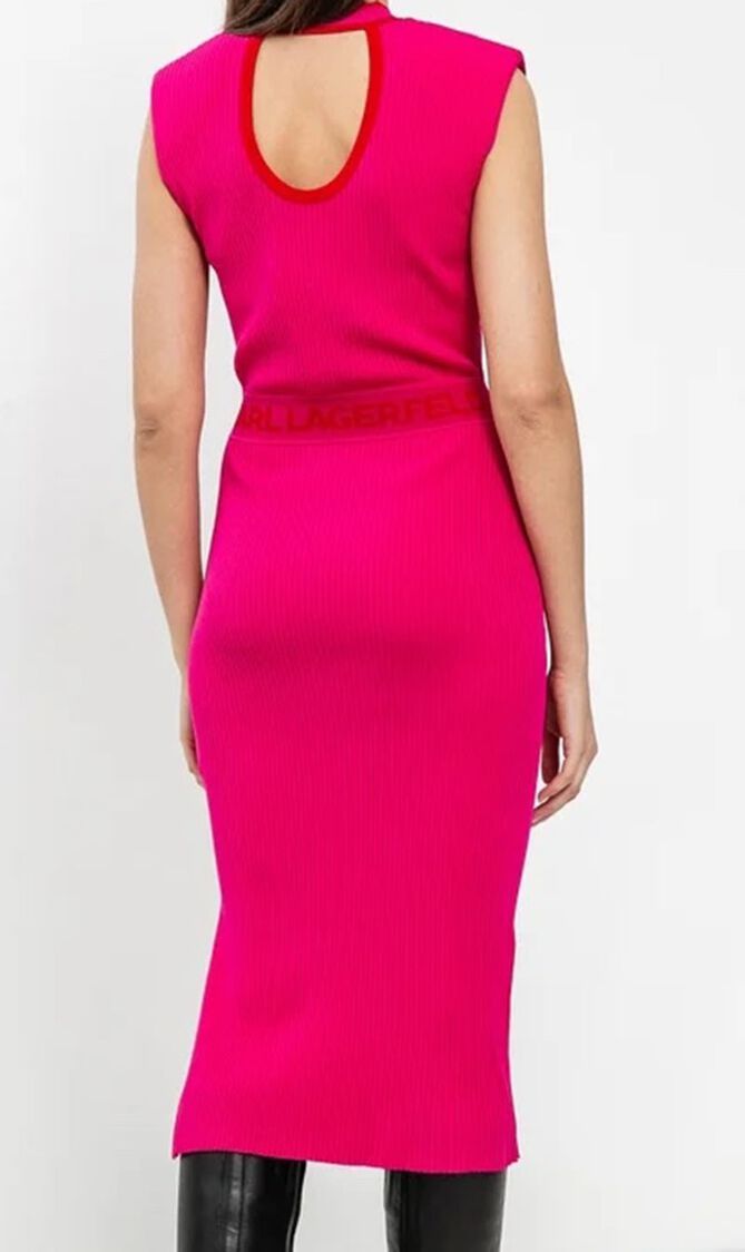 SLVS HIGH NECK KNIT DRESS