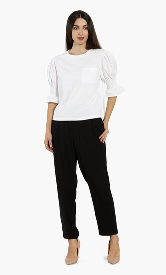 Shirred Sleeves Top