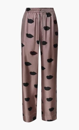 LIPS PRINT PAJAMA TROUSERS